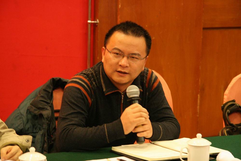 梅山保税港区管委会办公室信息化负责人、宁波梅山岛信息化发展有限公司总经理陈中伟发言中
